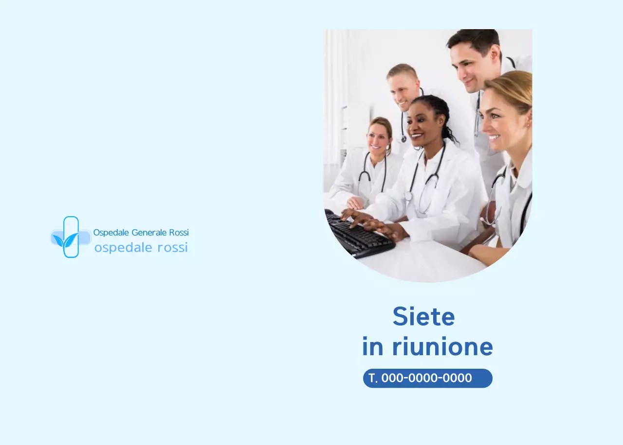 Calendario ospedaliero moderno blu