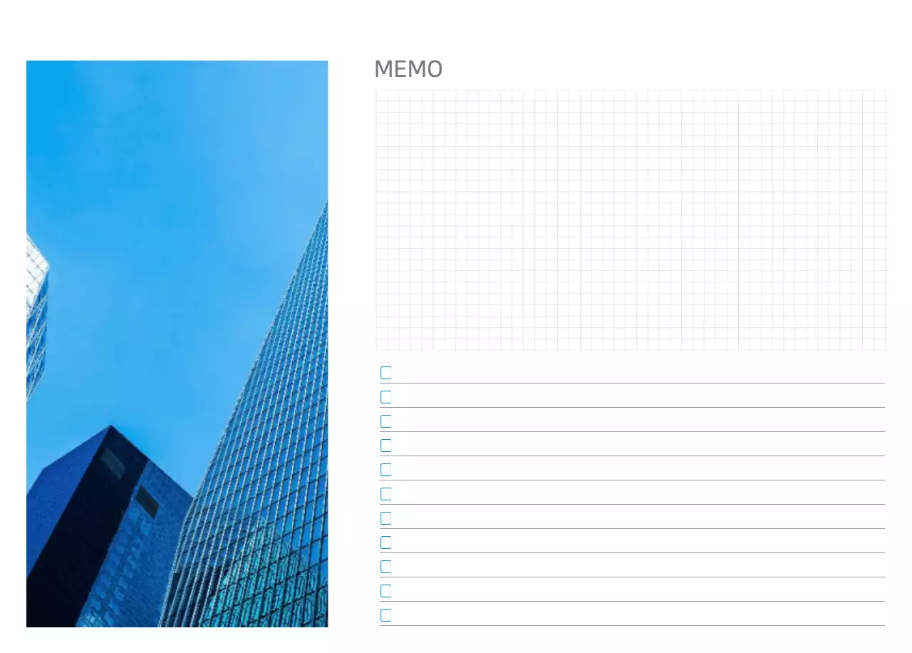 Calendario minimalista azul Promociones de empresa