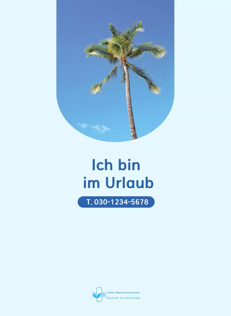 Blauer moderner Krankenhauskalender