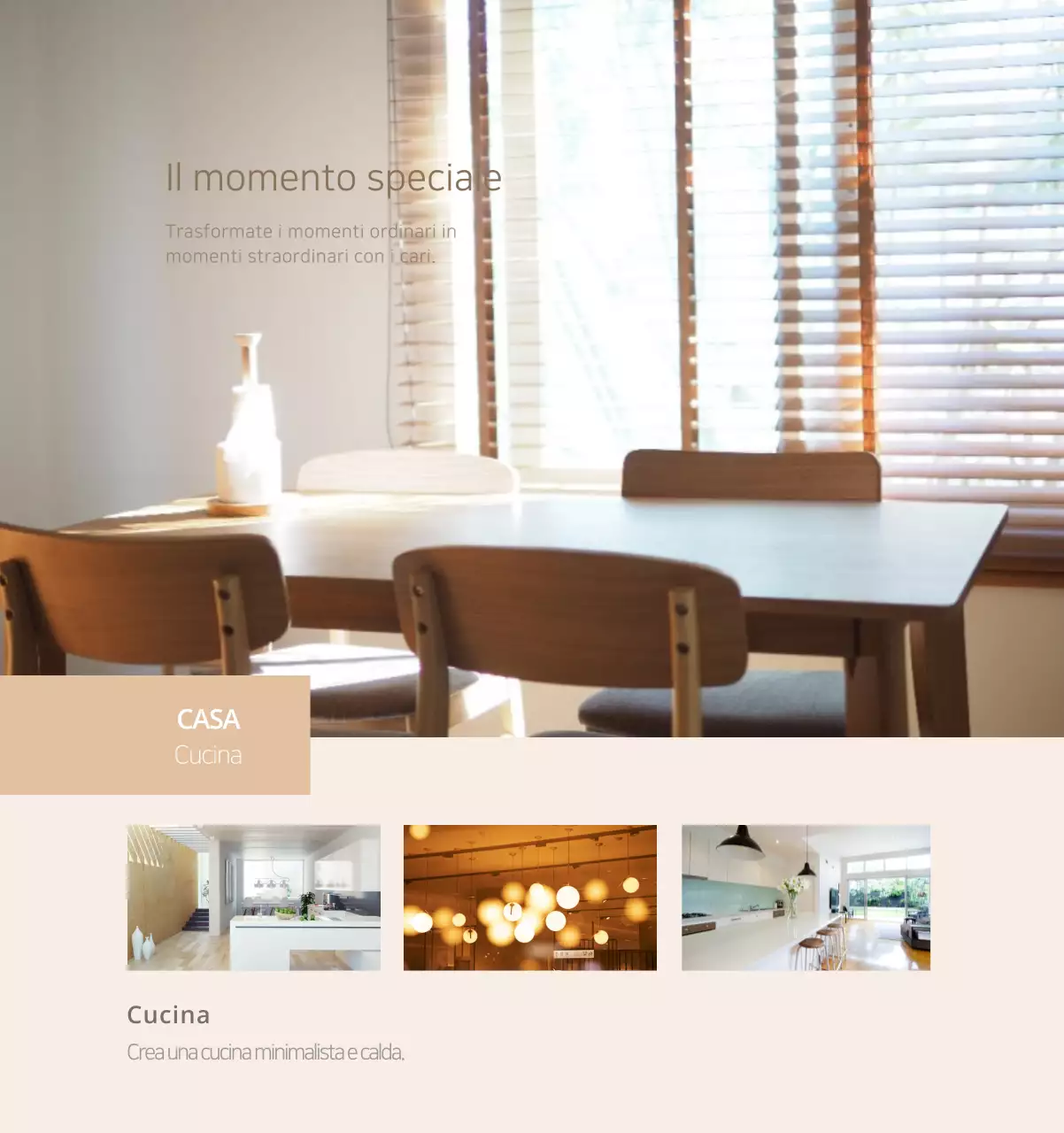 Calendario interno minimalista beige