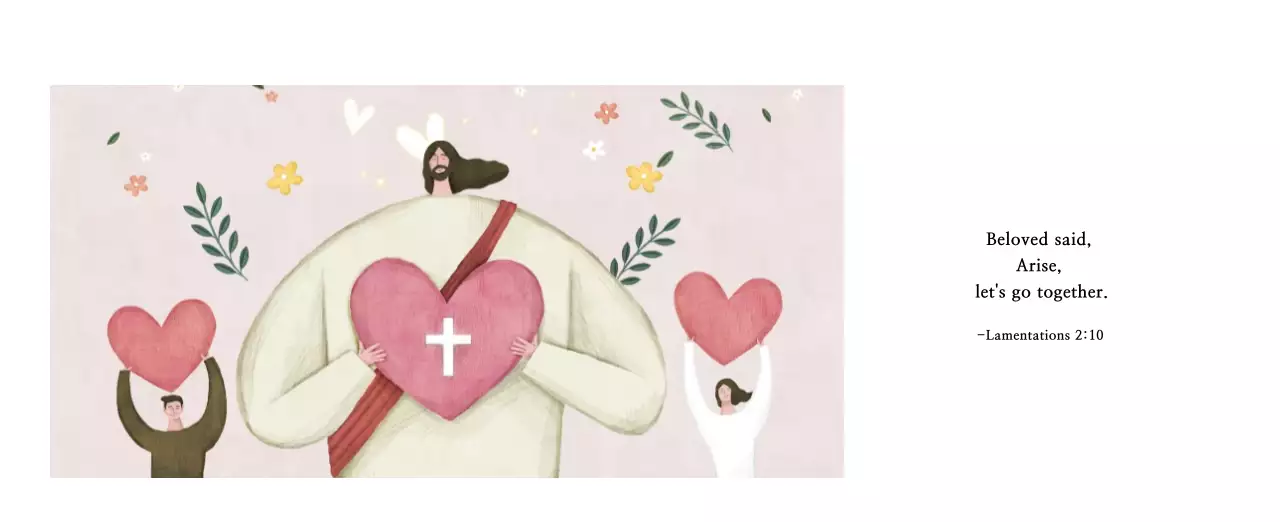 Pastel clean illustration church