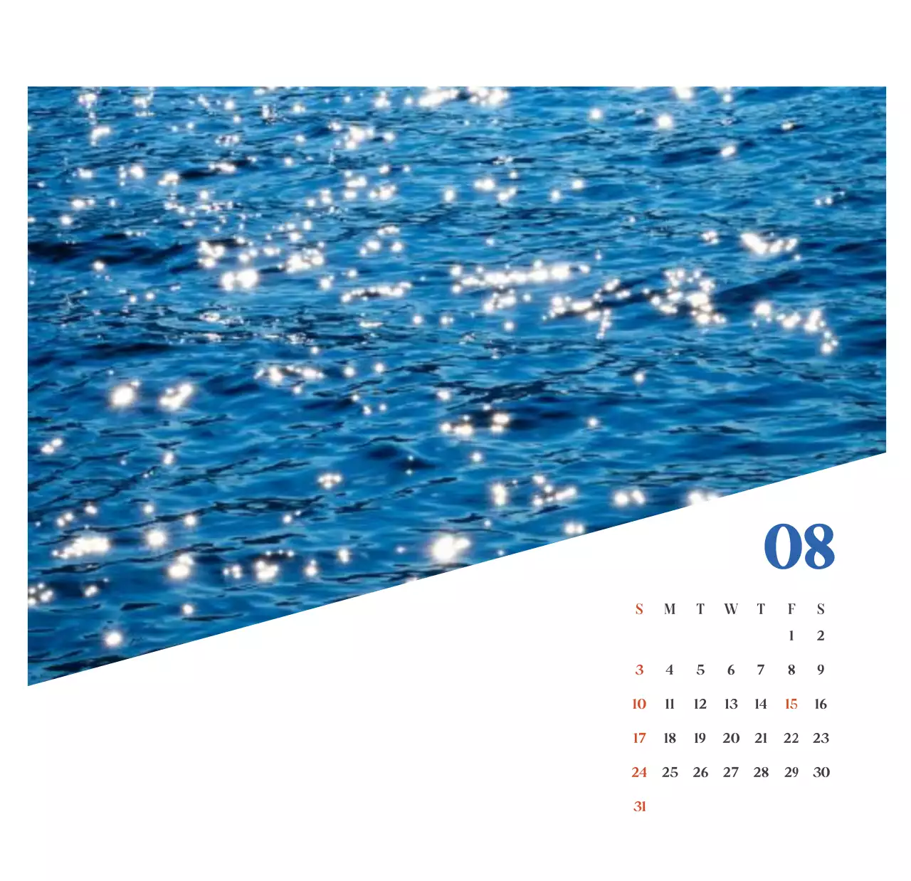 Calendario ospedaliero moderno blu