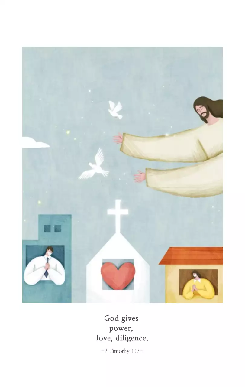 Ilustrasi gereja yang bersih dengan warna pastel