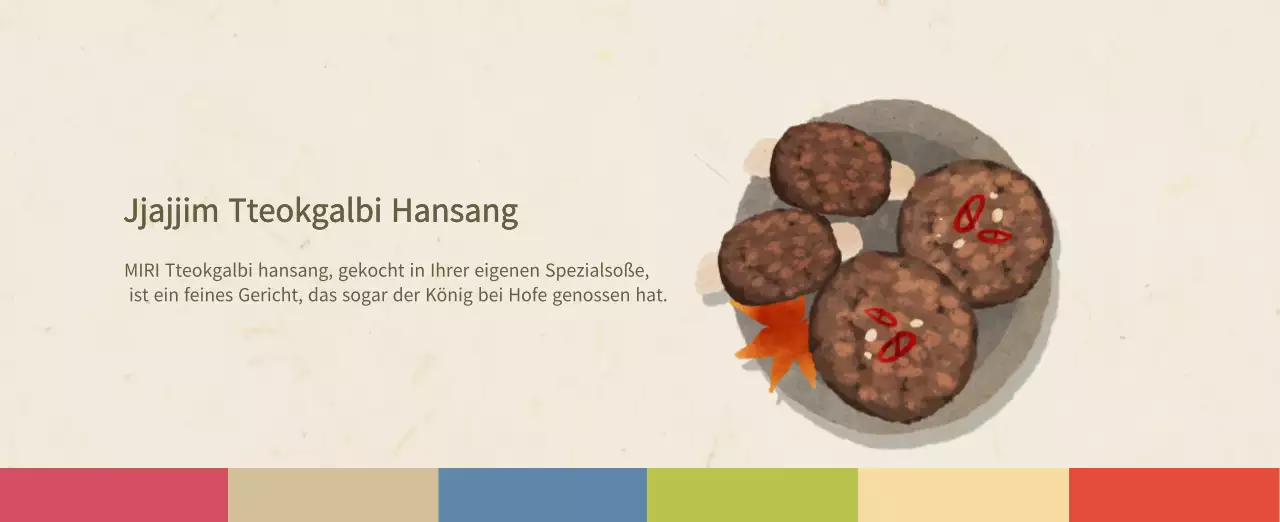 Beige Traditioneller Speisekalender