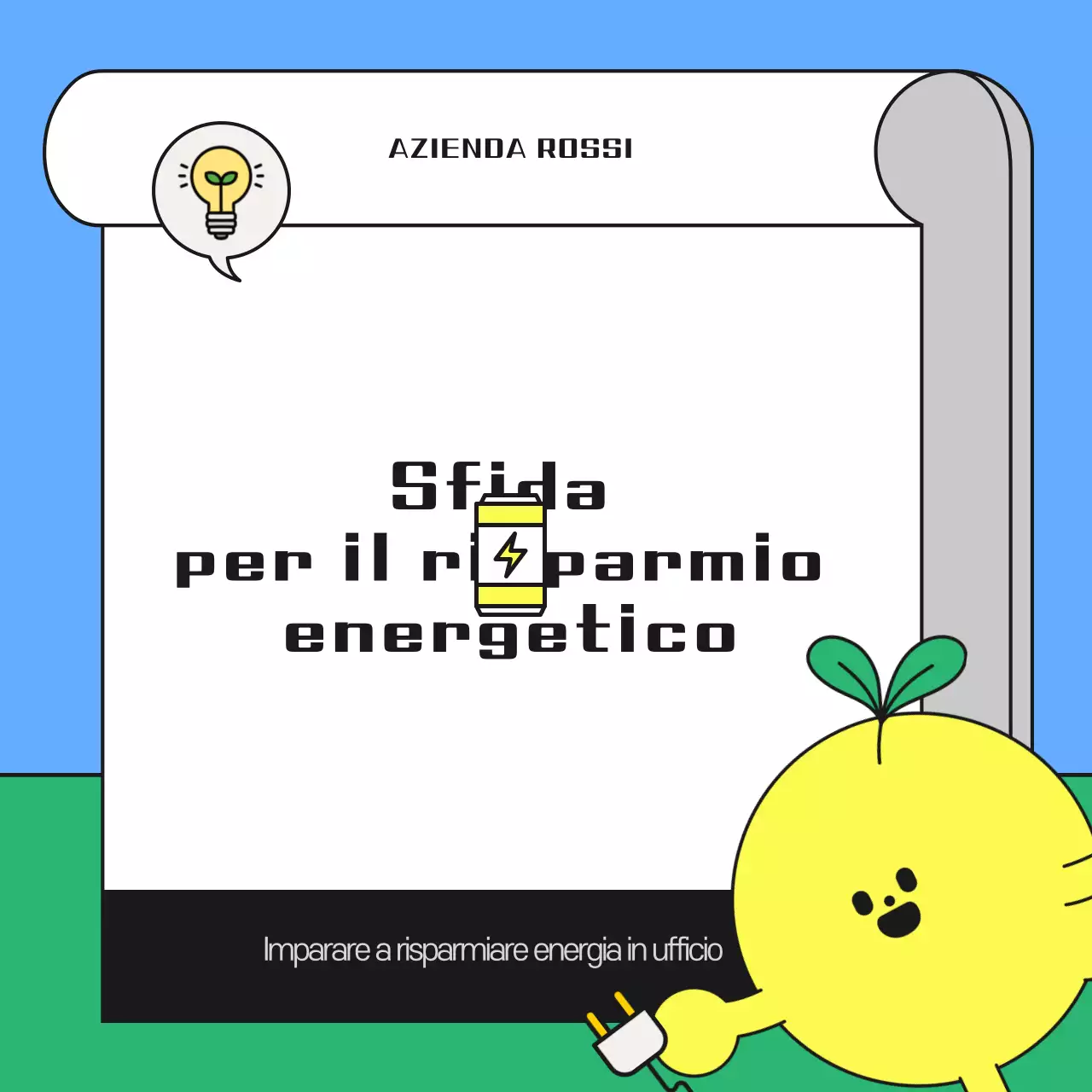 Una simpatica campagna di risparmio energetico in azzurro e verde