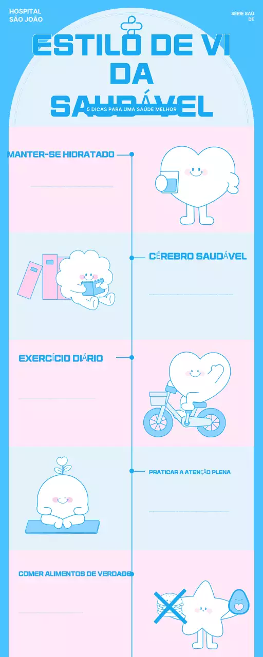 guia de saúde moderno azul