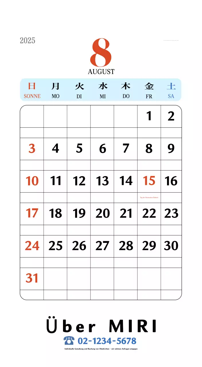 Retro-Konzept Erinnerungskalender in rot