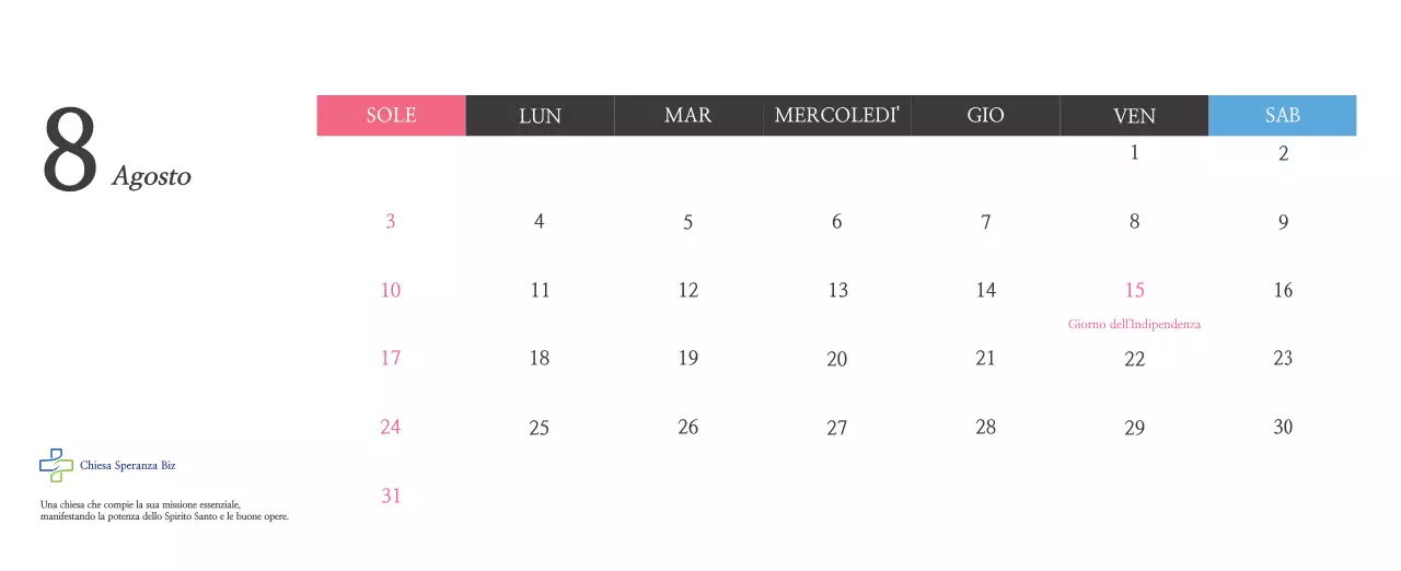 Promozione della chiesa biblica in calligrafia semplice