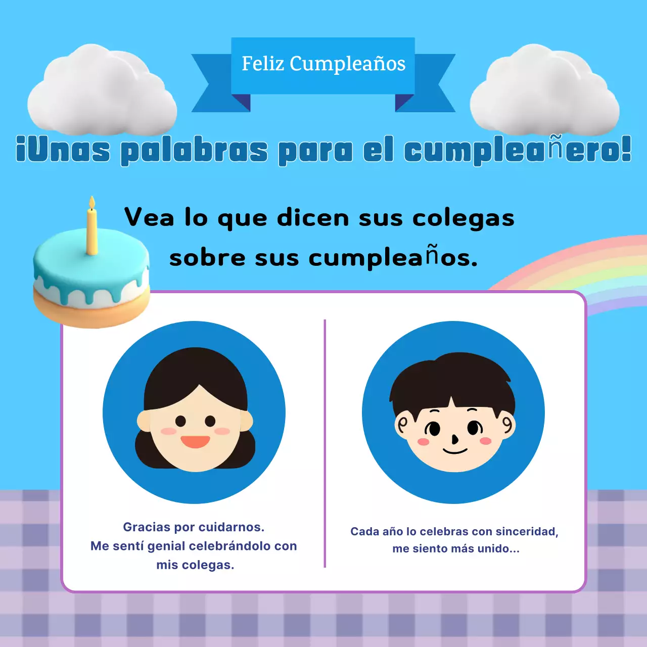 Una celebración de cumpleaños celeste