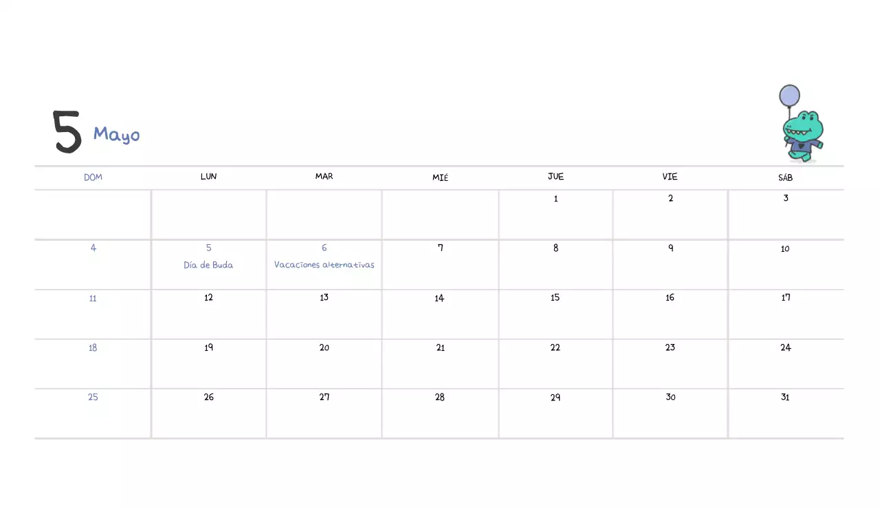 Un calendario con un bonito concepto de ilustración de Ago