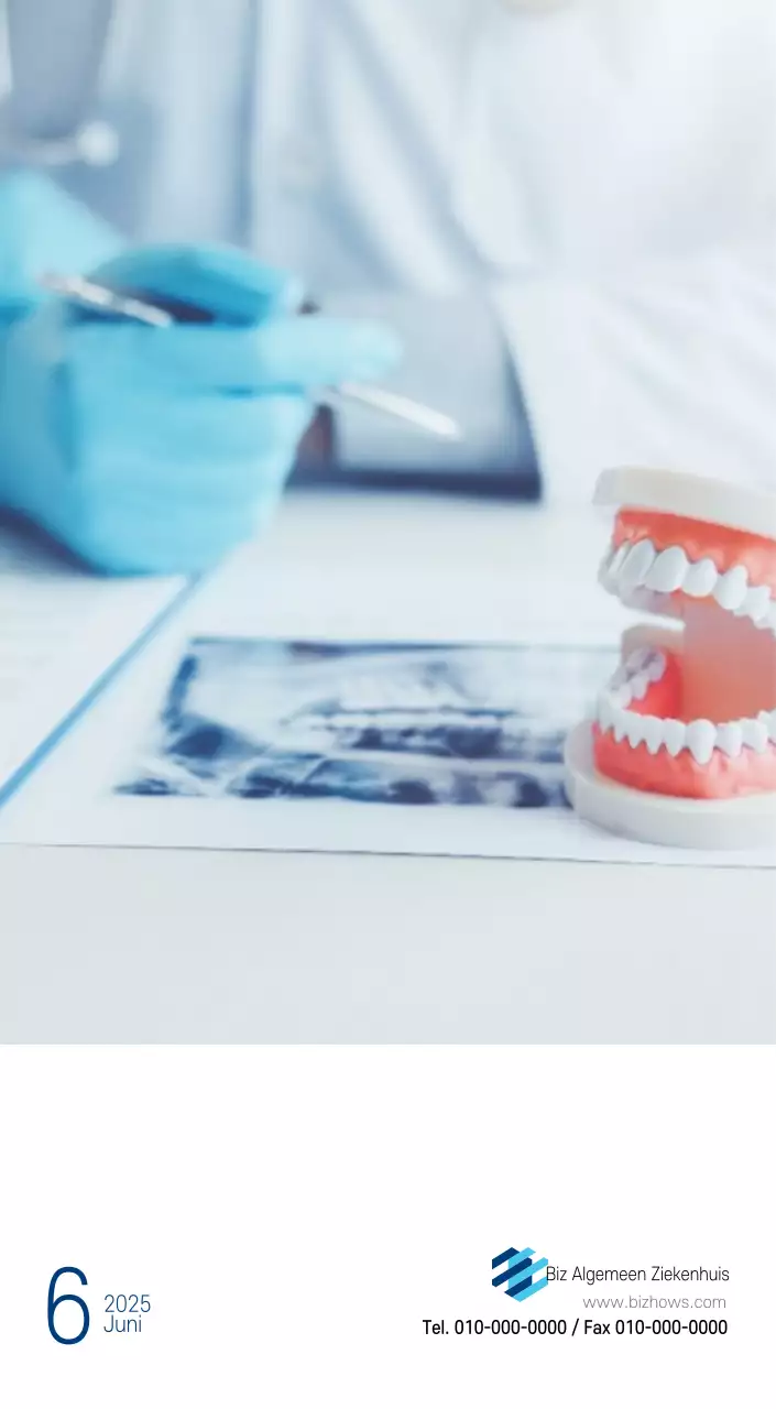 Navy Witte Eenvoudige Ziekenhuis Promotiekalender