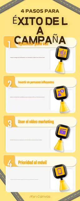 paso de marketing creativo amarillo