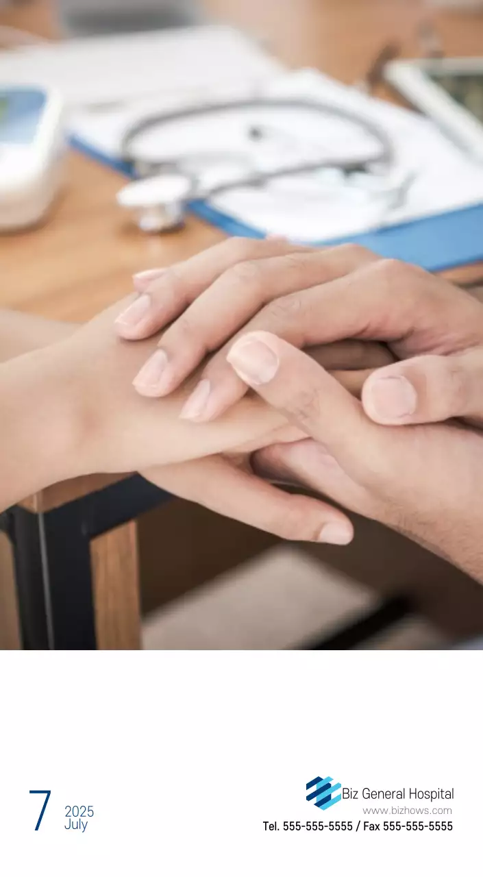 Navy White Simple Hospital Promotional Calendar