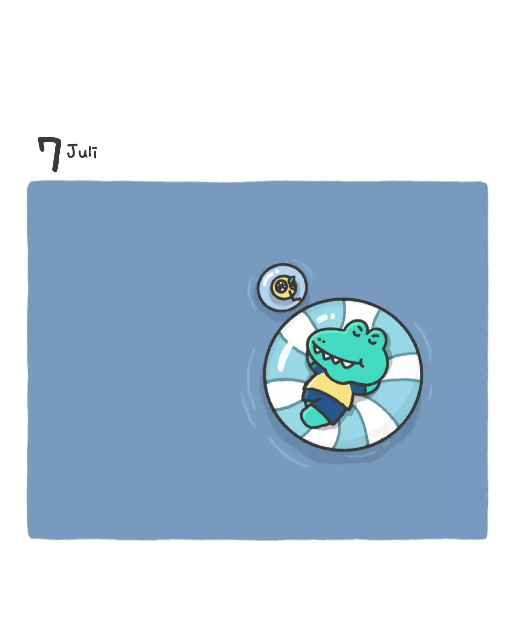 Ein Kalender mit einem niedlichen Ago-Illustrationskonzept