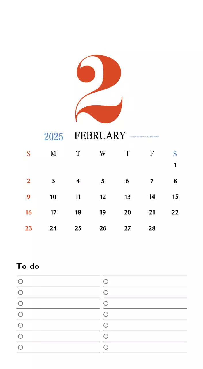 Retro concept nostalgia calendar in red