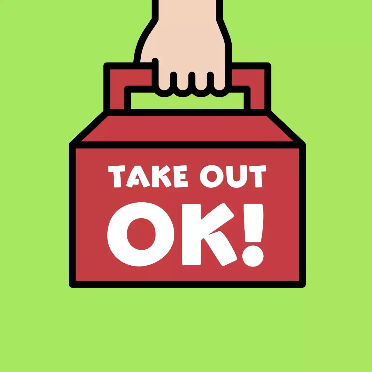 赤 ポップ テイクアウト 看板