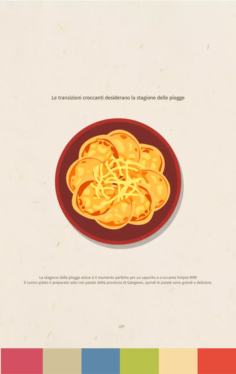 Calendario alimentare tradizionale beige