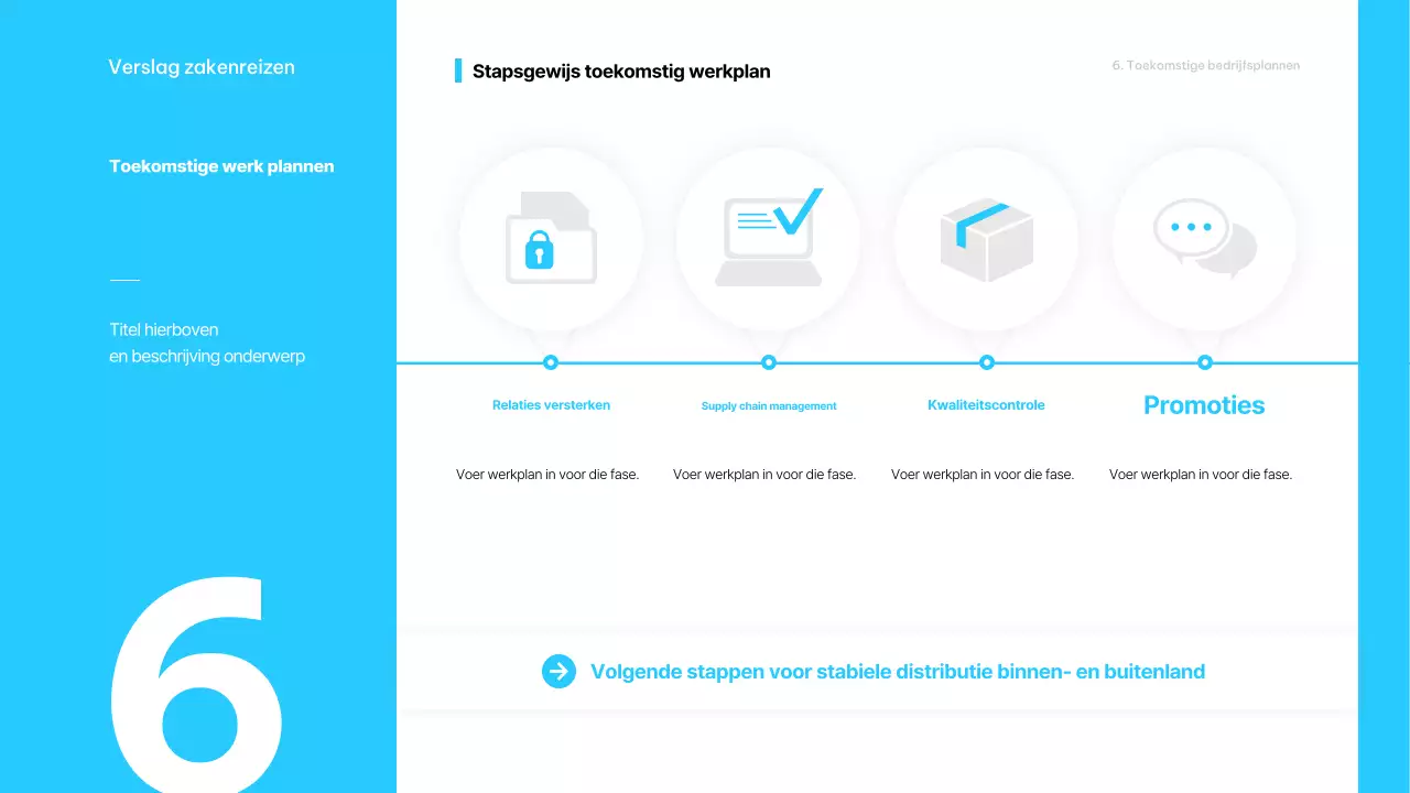 Lichtblauwe minimalistische zakenreis beschrijving