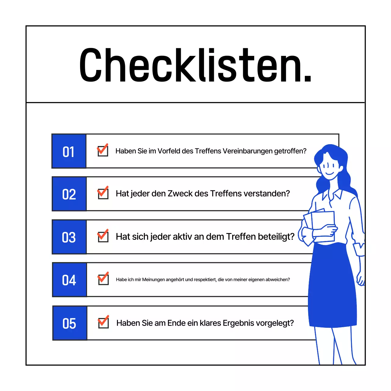 Moderne Geschäftstreffen in blauem Newsletter