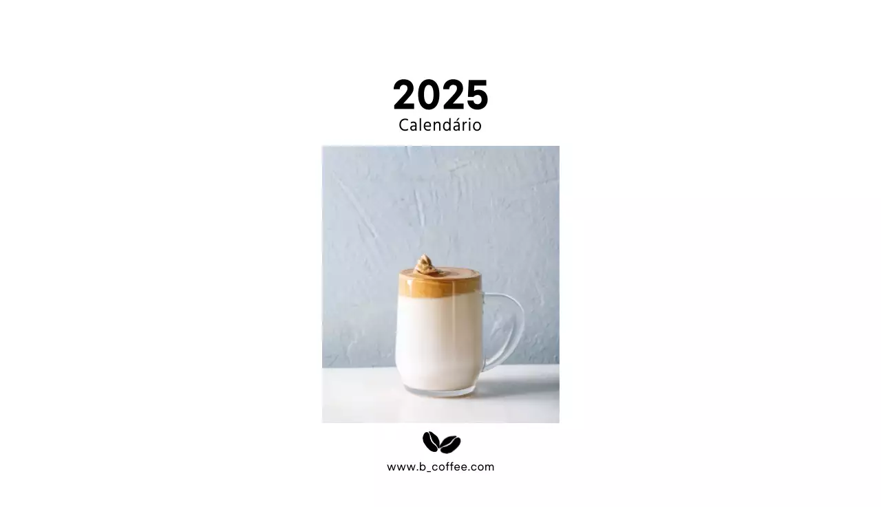 Um café sentimental branco e castanho