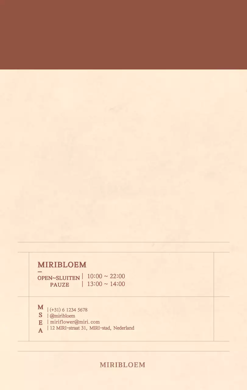 Een sentimentele bloemenkalender in lichtbruin en bruin wollen papierconcept