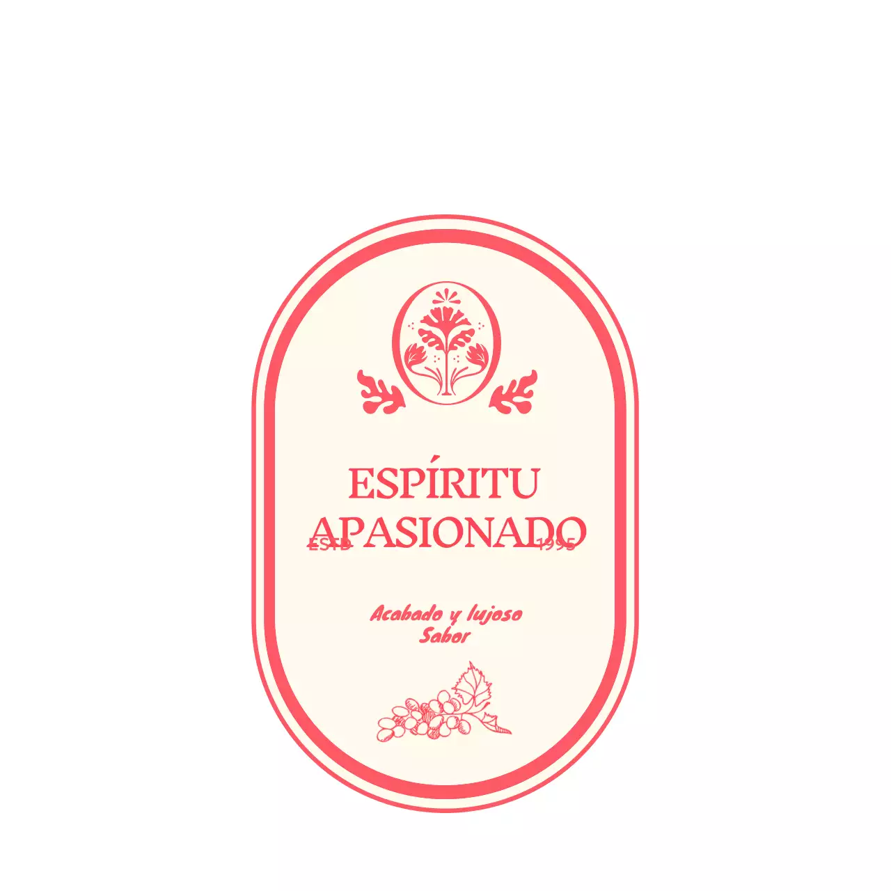 Logotipo rojo de diseño vintage