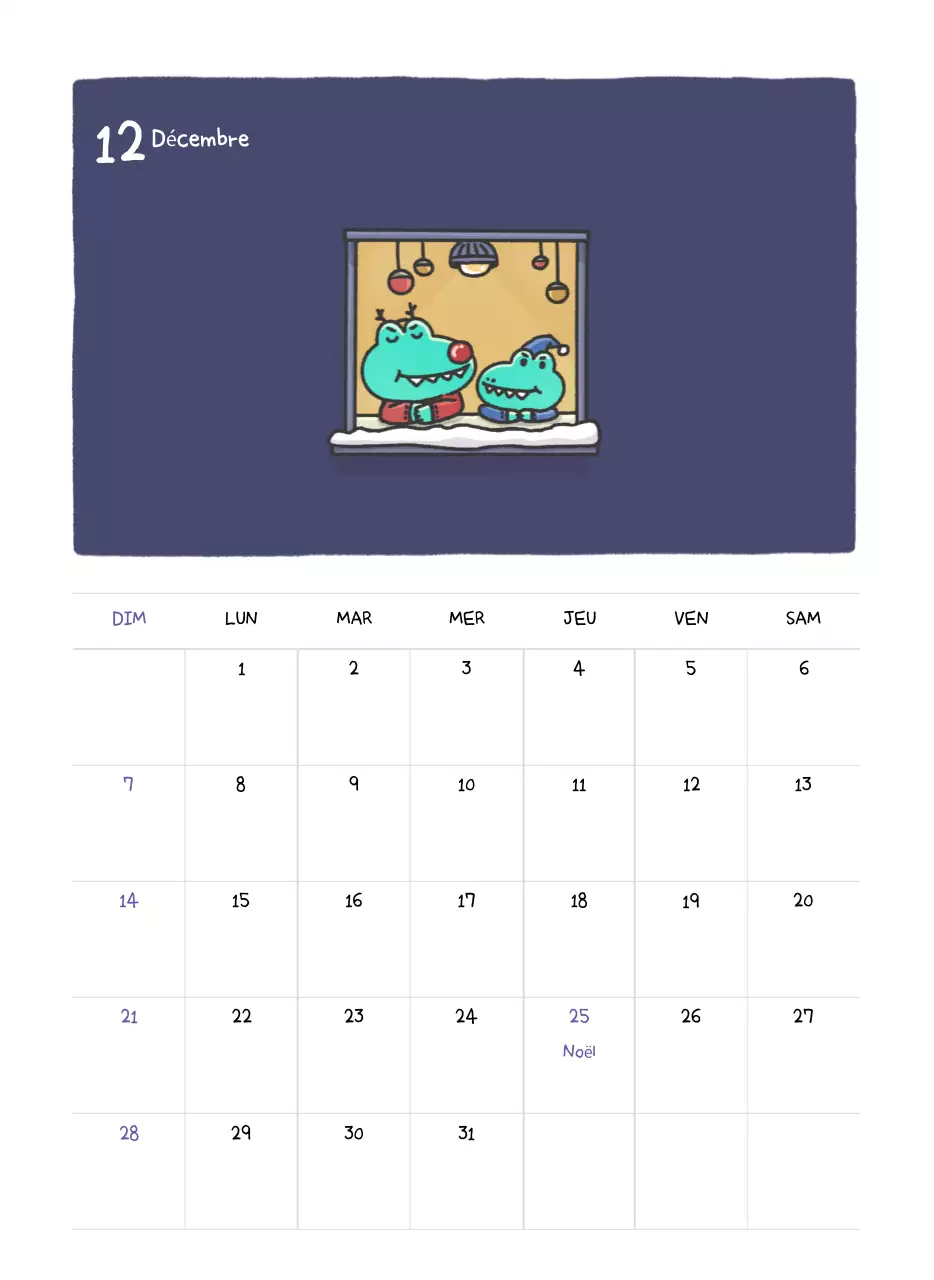 Un calendrier avec un concept d'illustration Ago mignon
