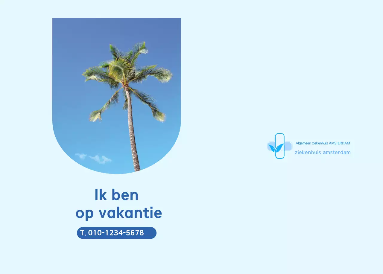 Blauwe moderne ziekenhuiskalender