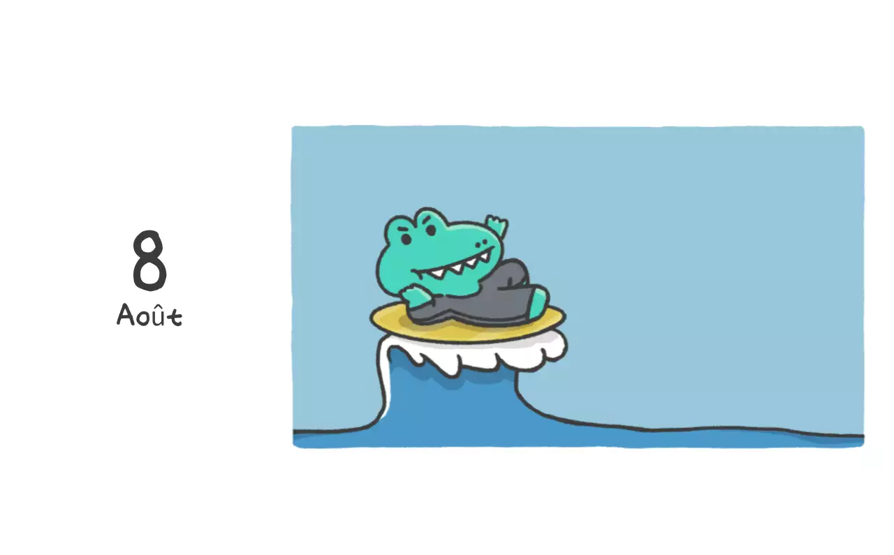 Un calendrier avec un concept d'illustration Ago mignon