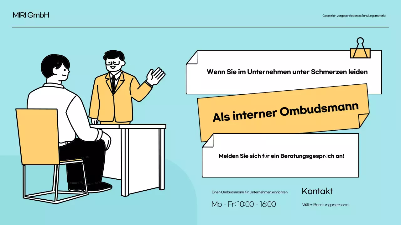 Schulung zur Prävention von Belästigung am Arbeitsplatz Gesetzlich vorgeschriebene Schulungen