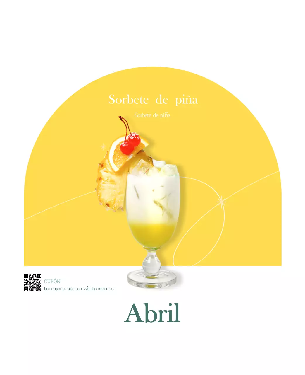 Un moderno calendario de cafeterías con recomendaciones para la bebida del mes