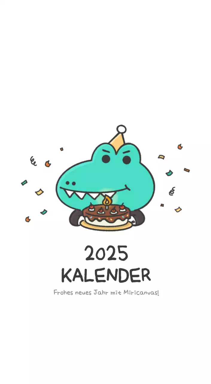 Ein Kalender mit einem niedlichen Ago-Illustrationskonzept