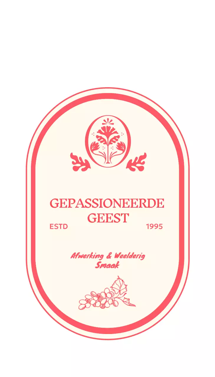 Rood logo met vintage ontwerp