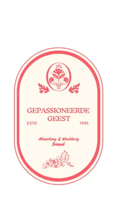 Rood logo met vintage ontwerp