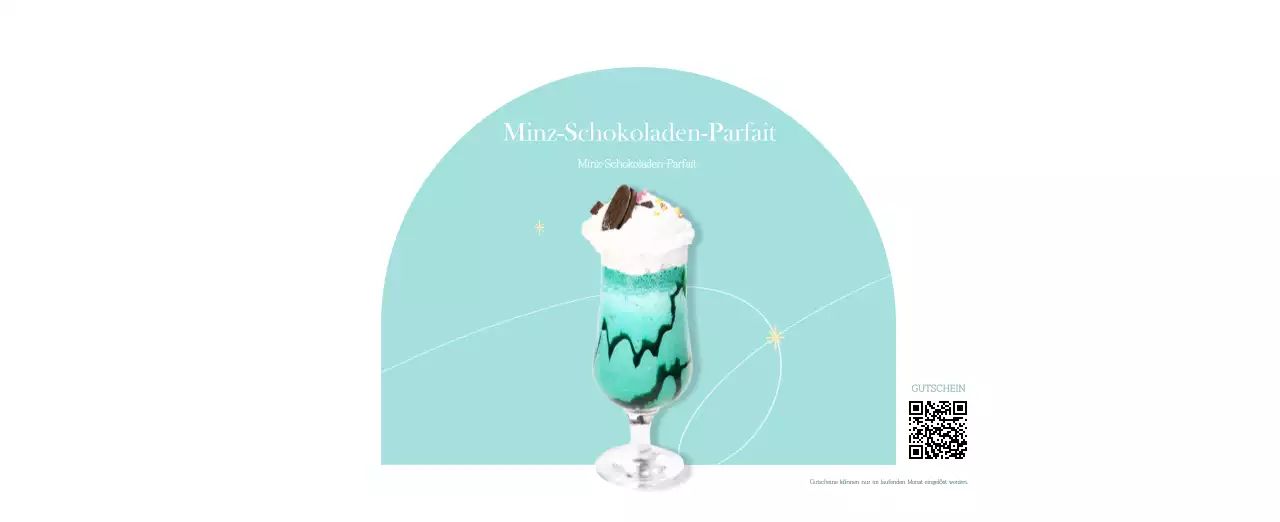 Ein moderner Café-Kalender mit Empfehlungen für das Getränk des Monats