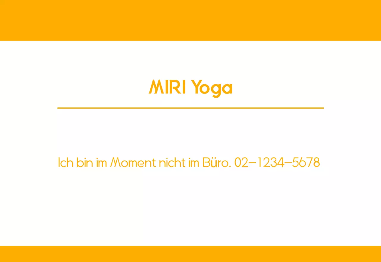 Orange Minimalistischer Yoga-Aktionskalender