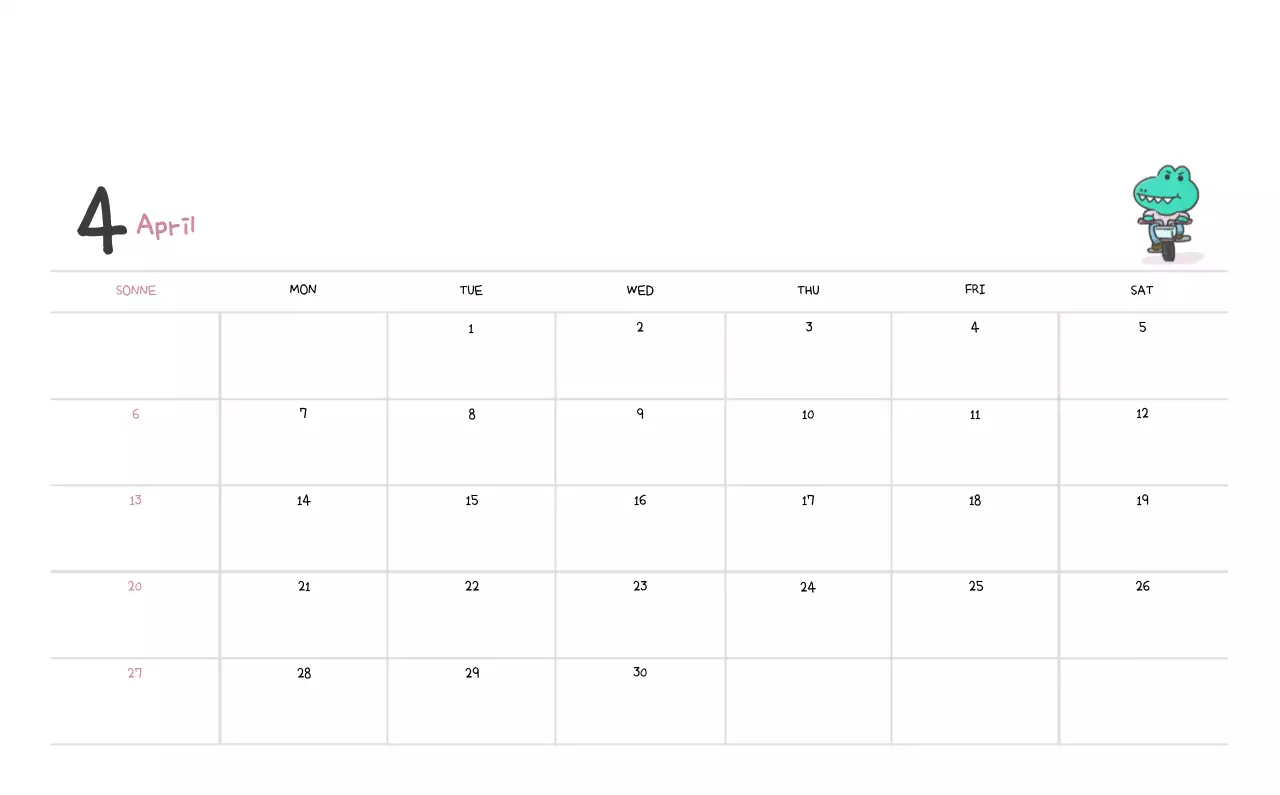 Ein Kalender mit einem niedlichen Ago-Illustrationskonzept