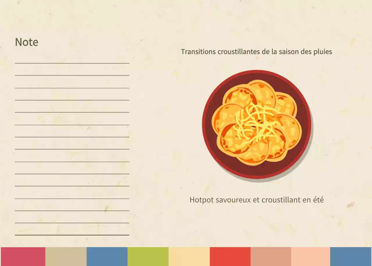 Calendrier de l'alimentation traditionnelle beige