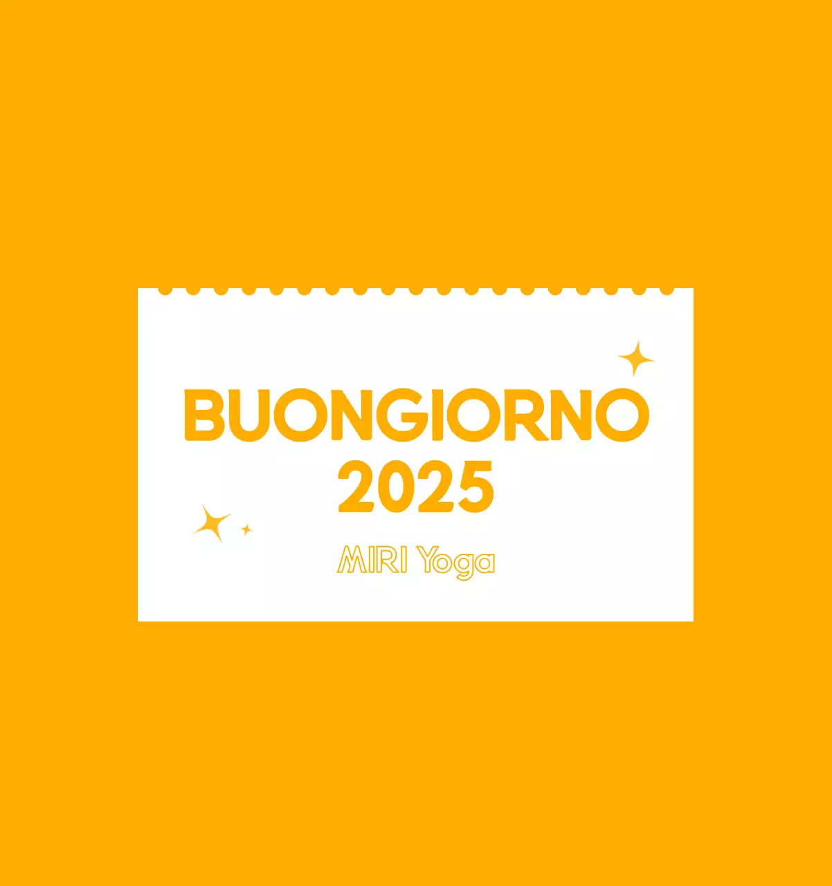 Calendario promozionale arancione dello yoga minimalista