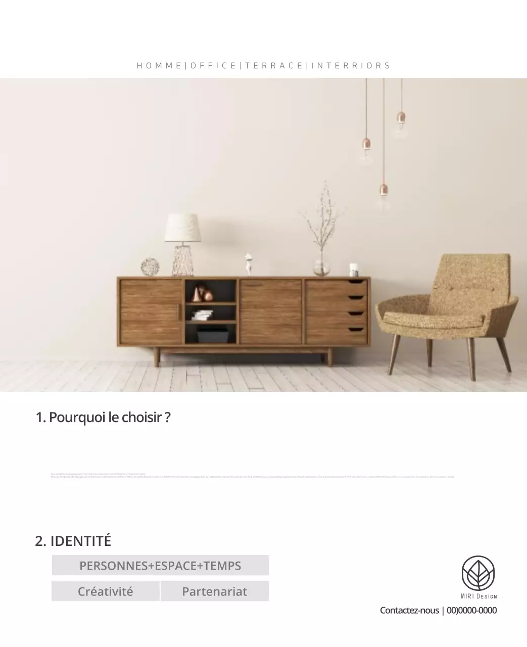 Calendrier intérieur minimaliste beige