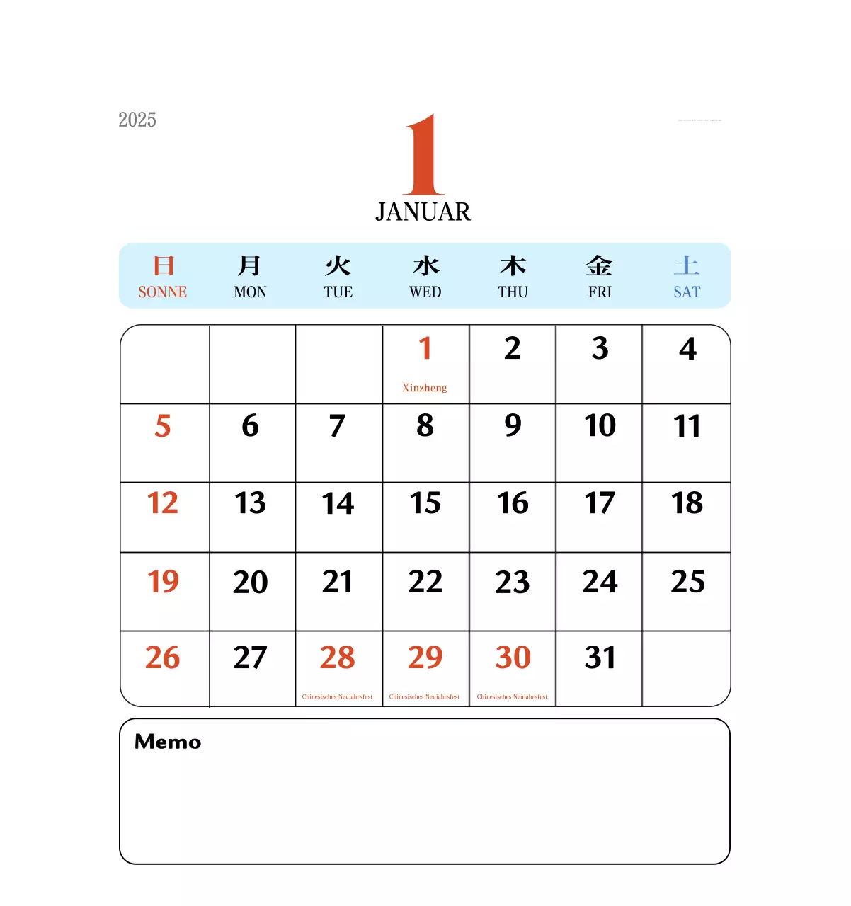 Retro-Konzept Erinnerungskalender in rot