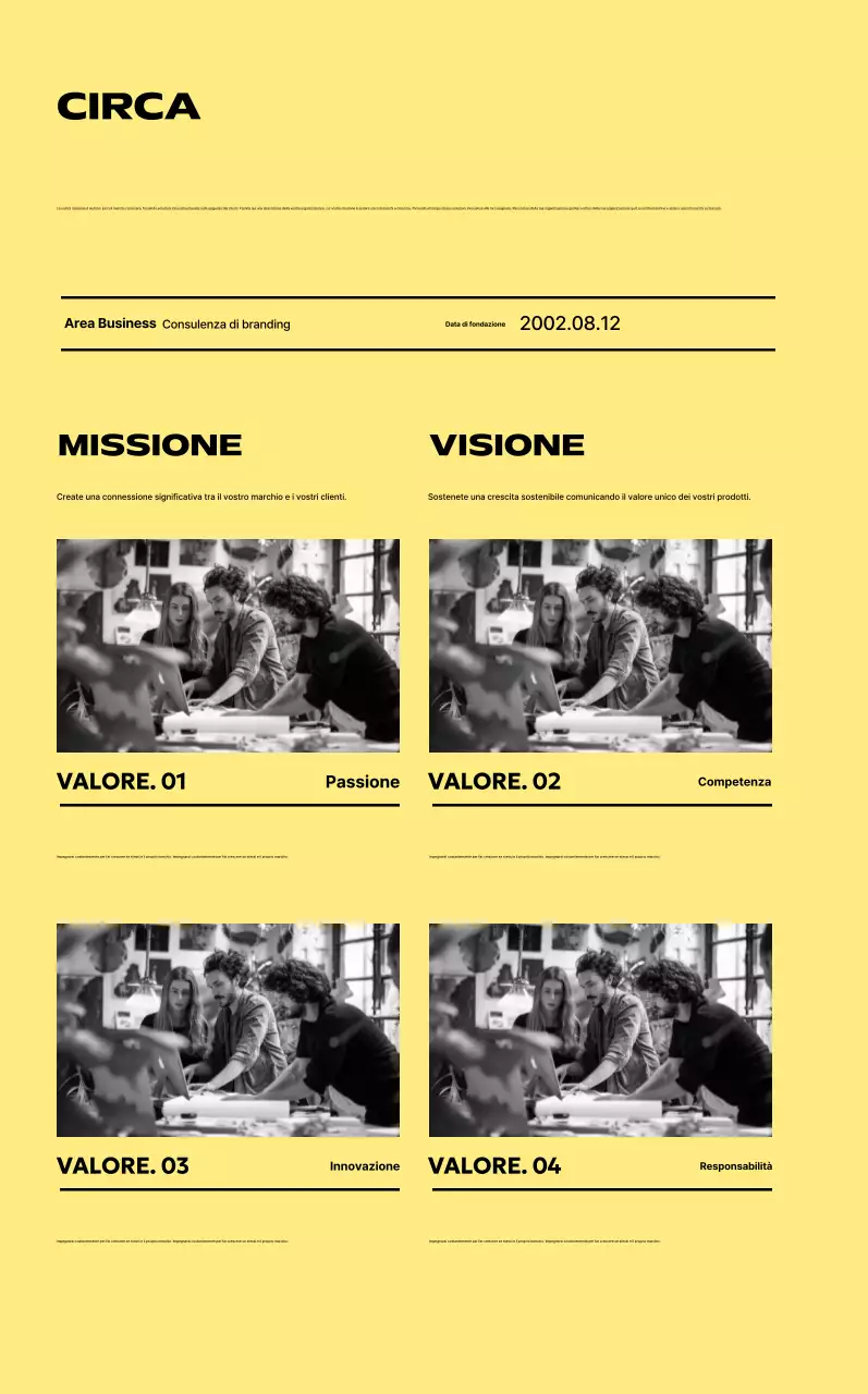 Un'agenda aziendale semplice con un tocco di colore