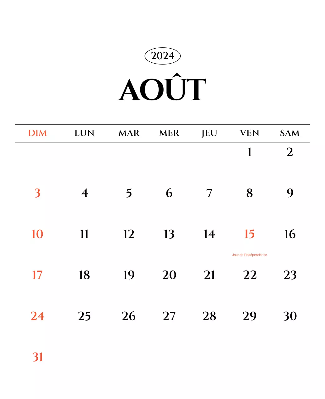 Calendrier simple avec un concept de photographie de voyage émotionnel en noir et blanc