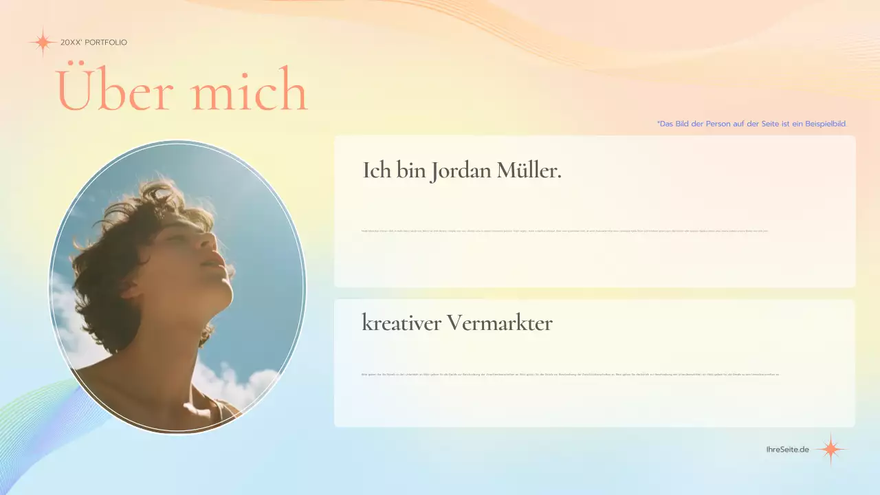 pastellfarbenes elegantes Marketing-Portfolio