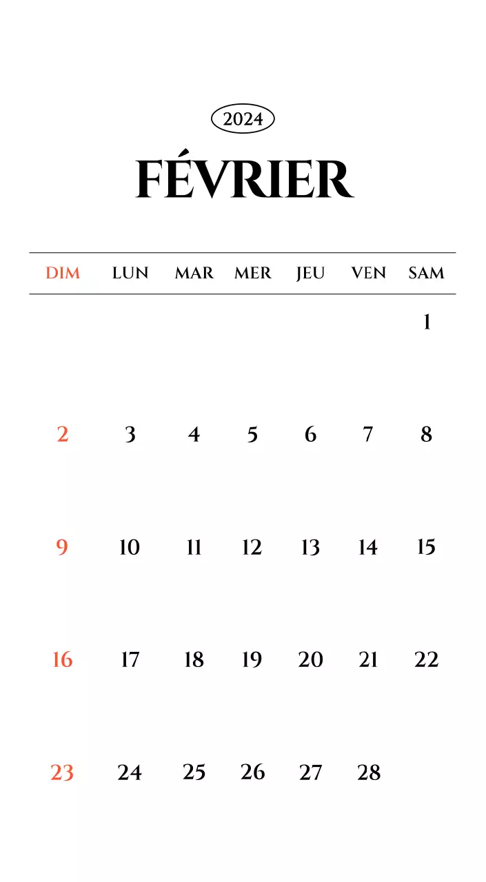 Calendrier simple avec un concept de photographie de voyage émotionnel en noir et blanc