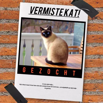 Oranje retro advertentie voor huisdieren