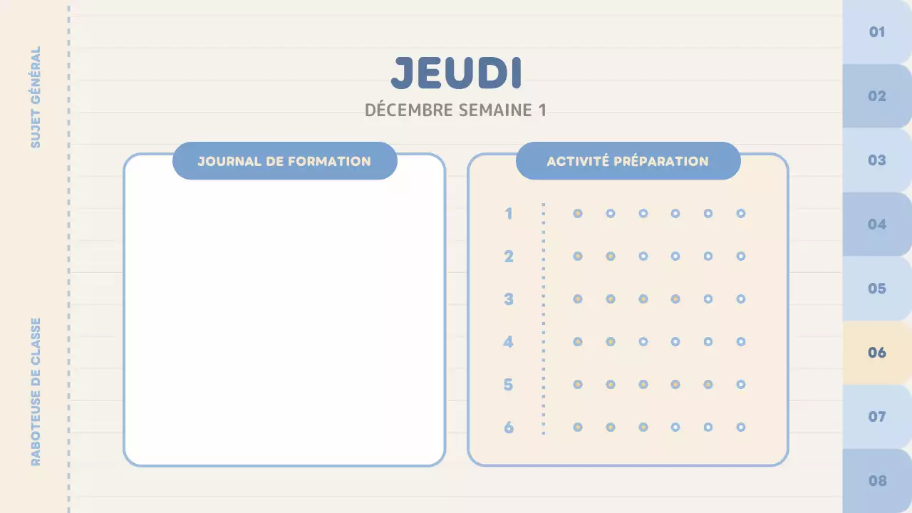 agenda de classe bleu uni