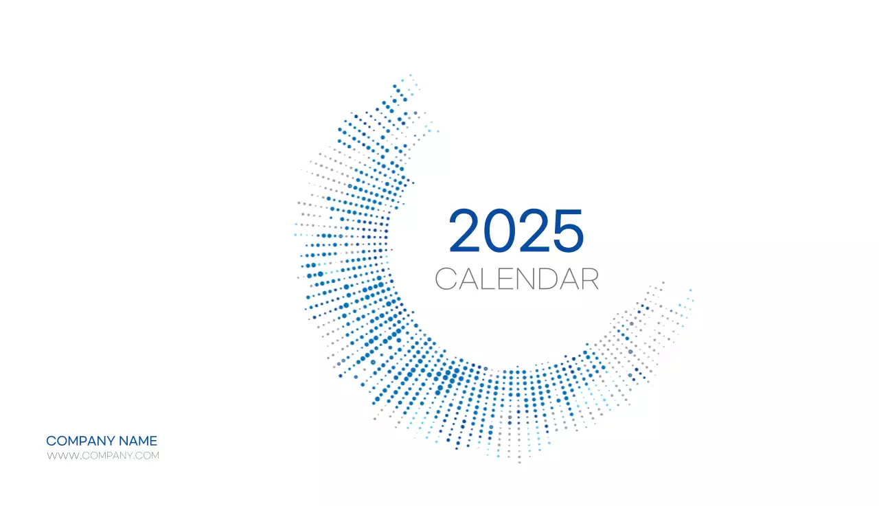 Blue Modern Calendar Calendar