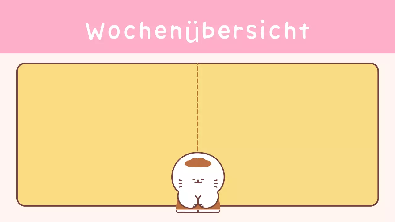 Einfache gelbe Klassenagenda für die Schule