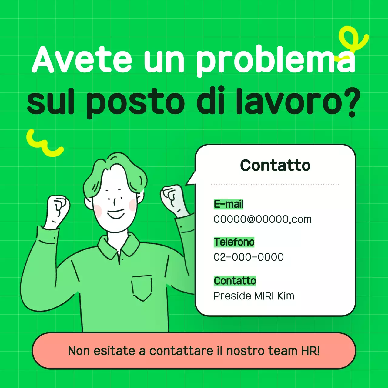 Materiale di formazione sul galateo verde e semplice sul posto di lavoro